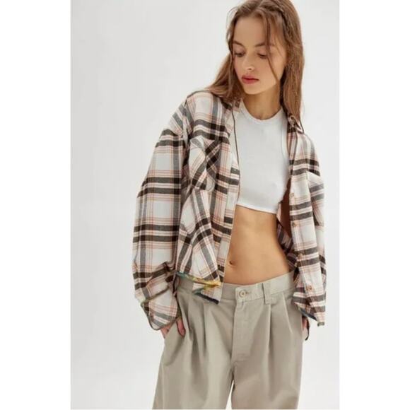 Urban Outfitters BDG plaid Batwing Flannel - Picture 1 of 6